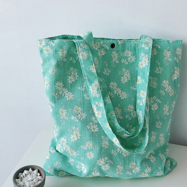 

Цветочная сумка-тоут, Зелёные