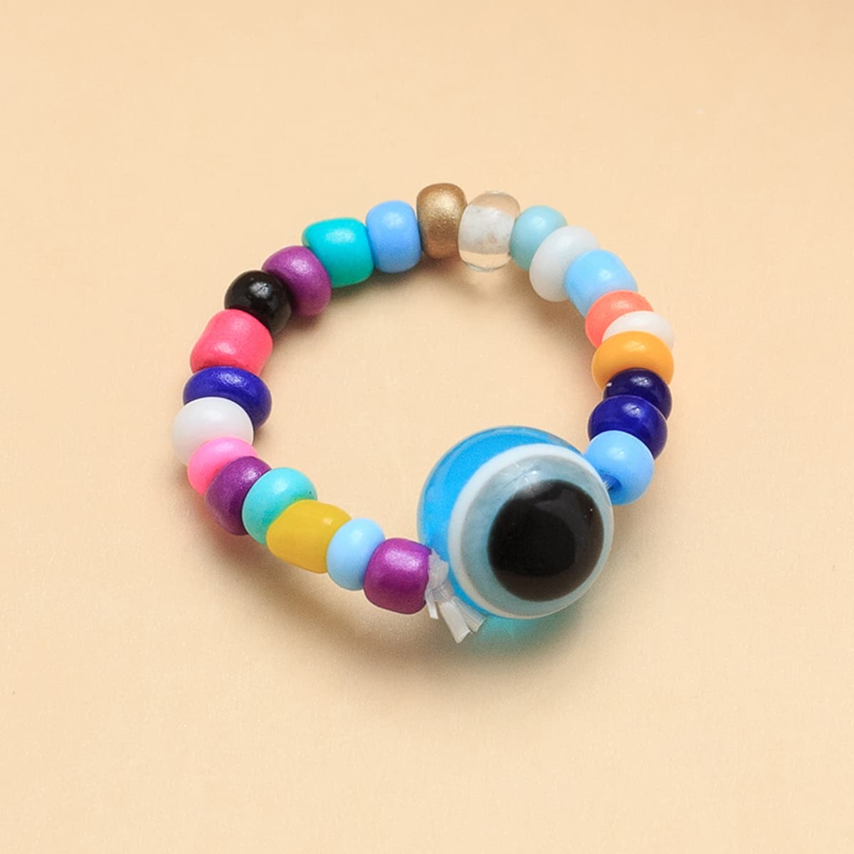 

Eye Beaded Ring, Multicolor