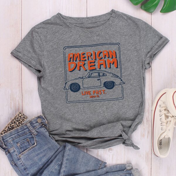 

Футболка с текстовым принтом, Серые