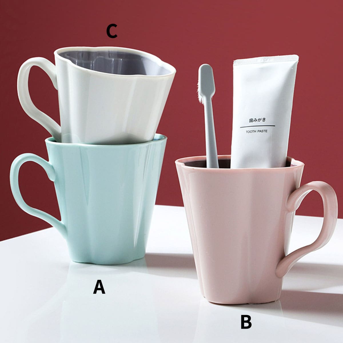 

1pc Solid Toothbrush Cup, Multicolor