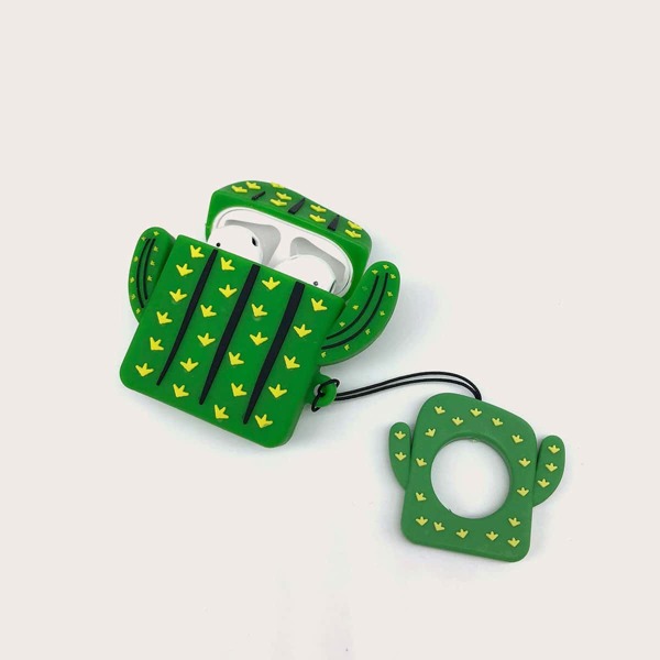 

Чехол AirPods в форме кактуса, Зелёные