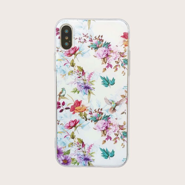 

Чехол для iPhone с цветочным принтом, Многоцветный