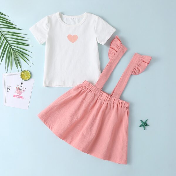 

Toddler Girls Heart Print Tee & Skirt, Multicolor