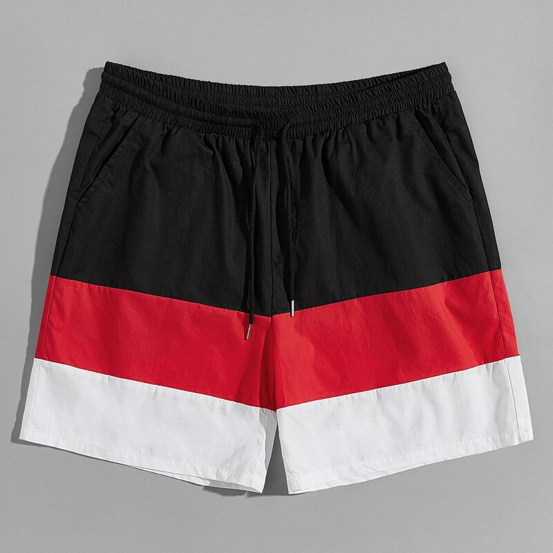 

Guys Drawstring Waist Colorblock Shorts, Multicolor