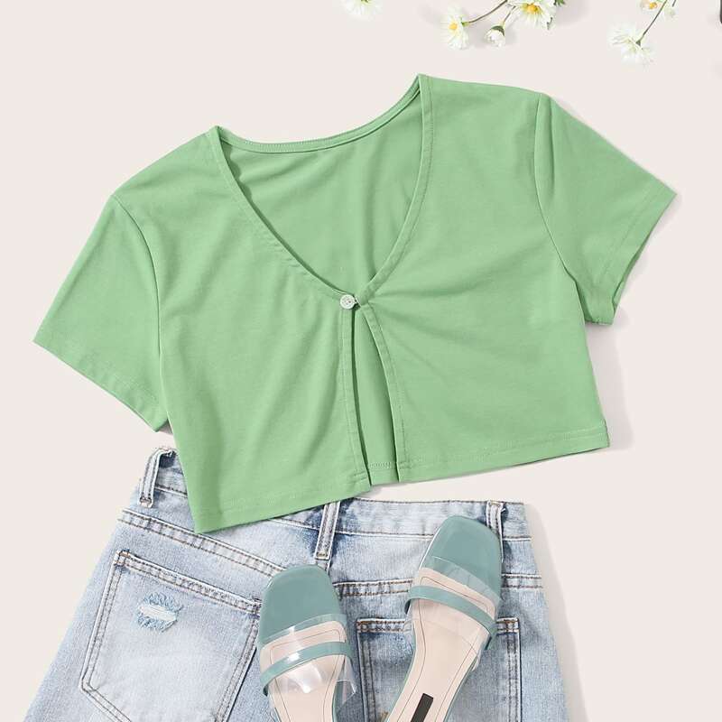 

Green Crop Top