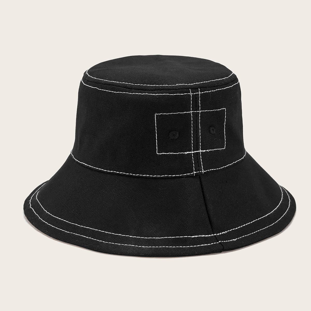 

Simple Seam Bucket Hat, Black