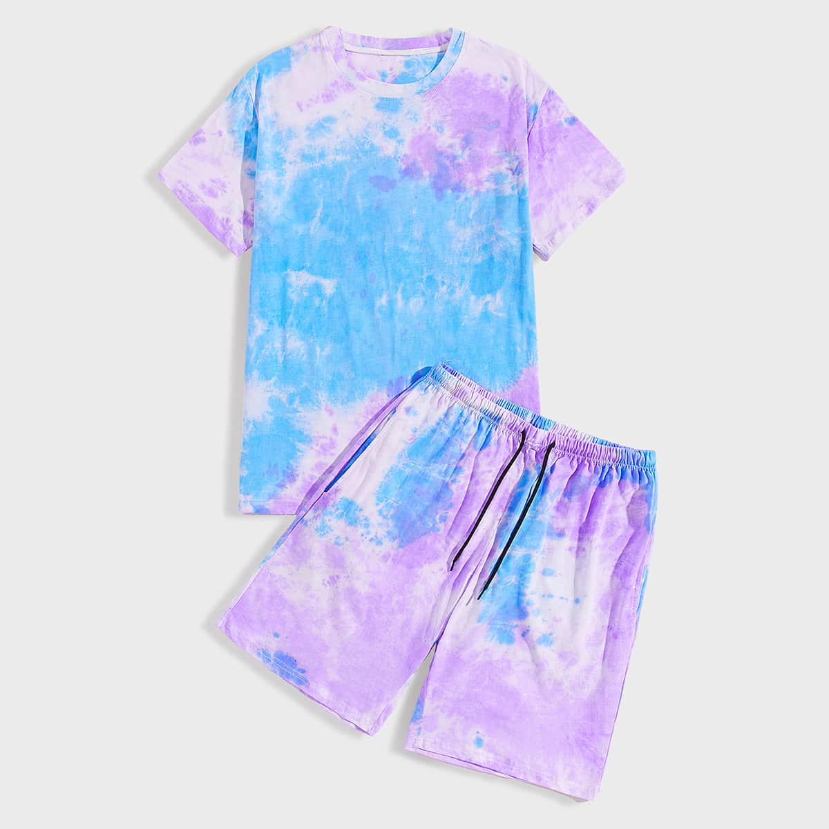 

Guys Tie Dye Tee & Track Shorts, Multicolor
