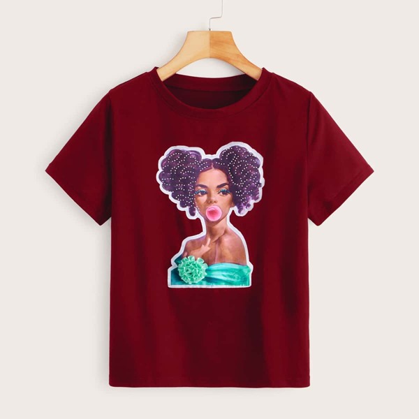 

Figure Graphic Short Sleeve Tee, Burgundy