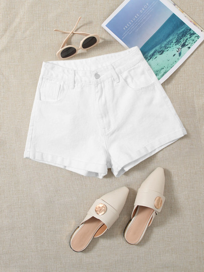 Jeans Shorts mit 5 Taschen