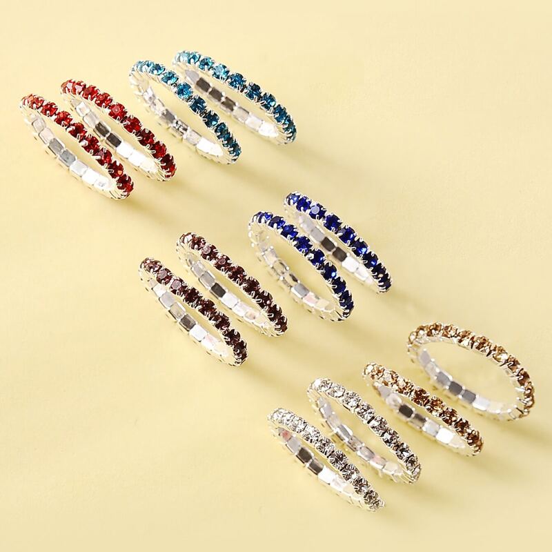 

Rhinestone Decor Toe Ring, Multicolor