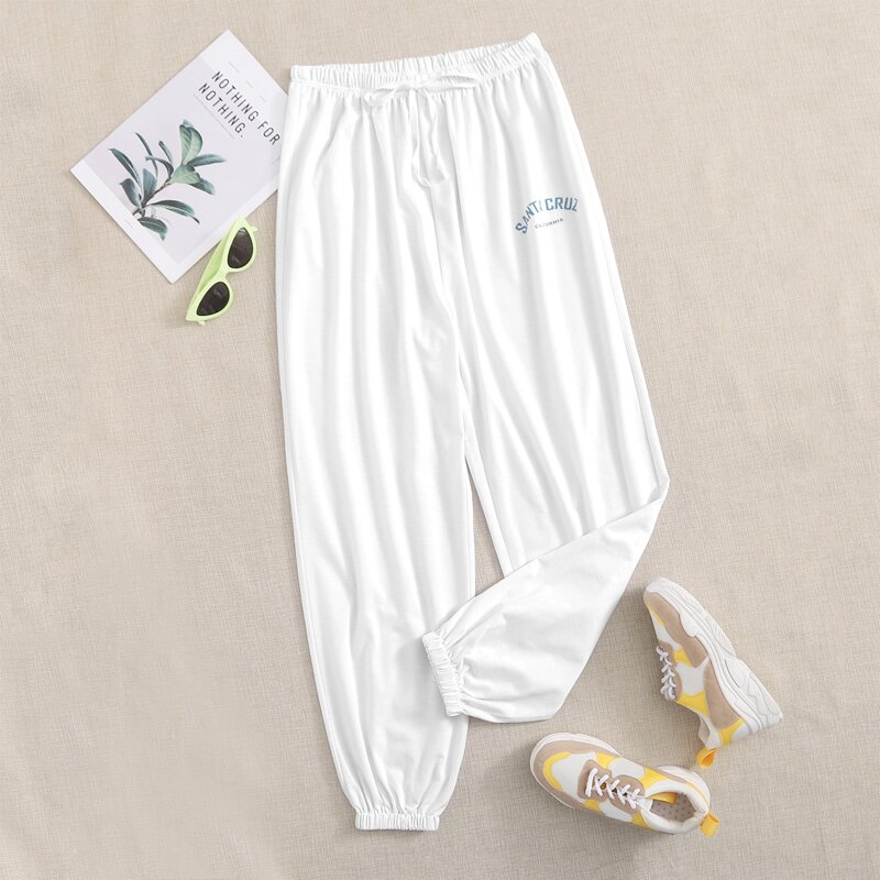 

Letter Graphic White Joggers