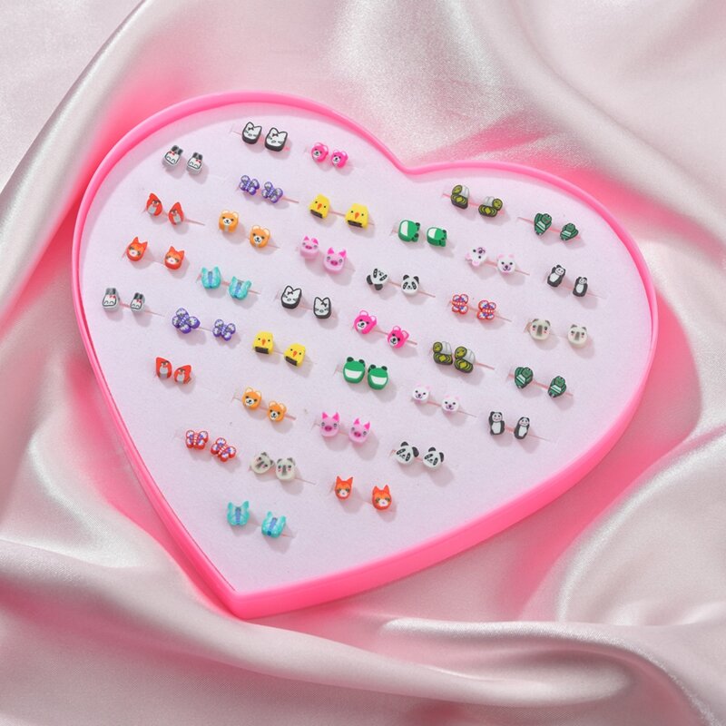 

36pairs Butterfly Design Stud Earrings, Multicolor