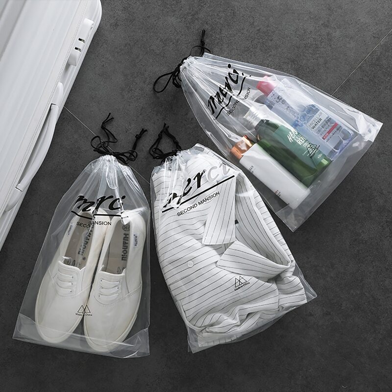 

1pc Clear Drawstring Storage Bag