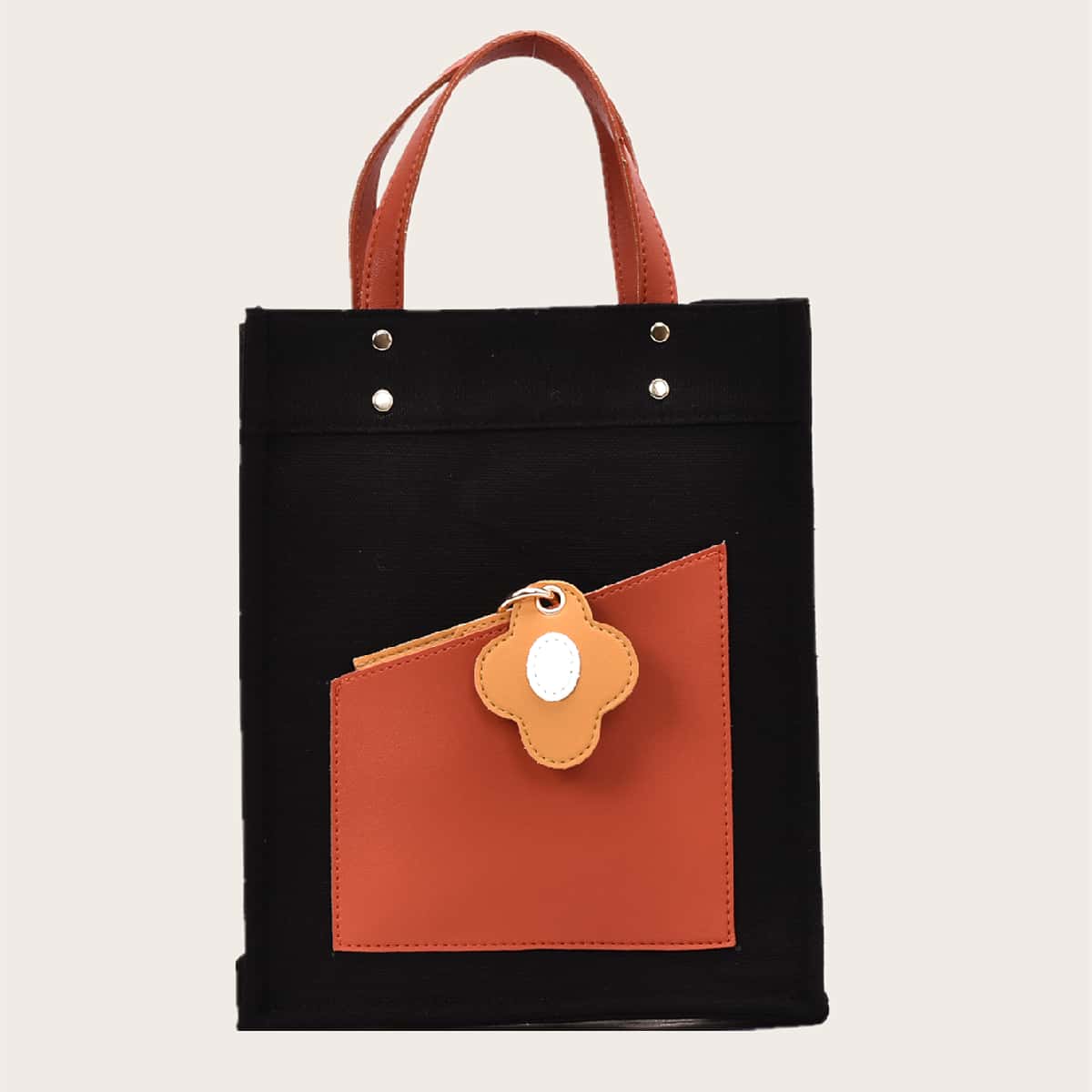 

Colorblock Satchel Bag, Multicolor