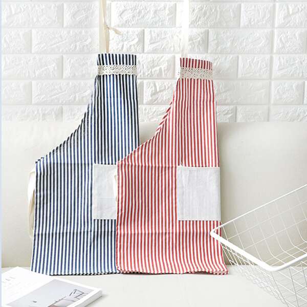 

1pc Striped Apron, Multicolor