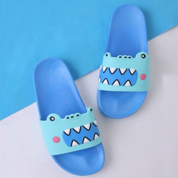 

Toddler Boys Cartoon Design Sliders, Blue