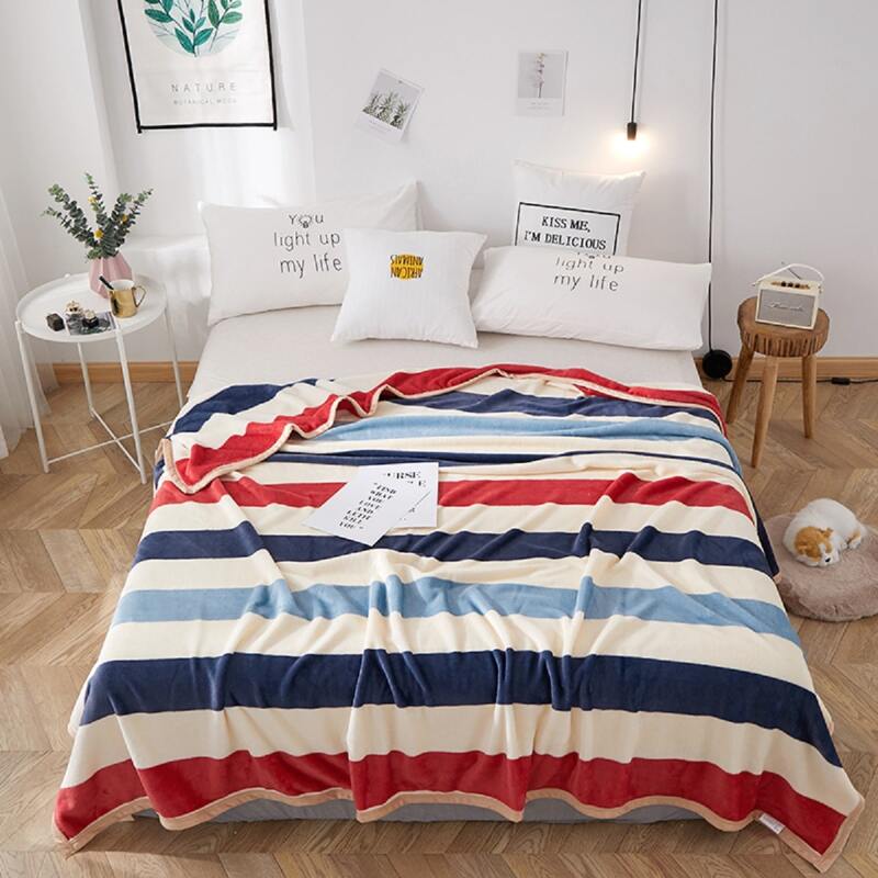 

Colorblock Striped Blanket, Multicolor