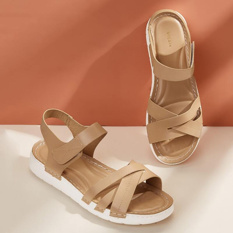 

Cross Strap Open Toe Sandals