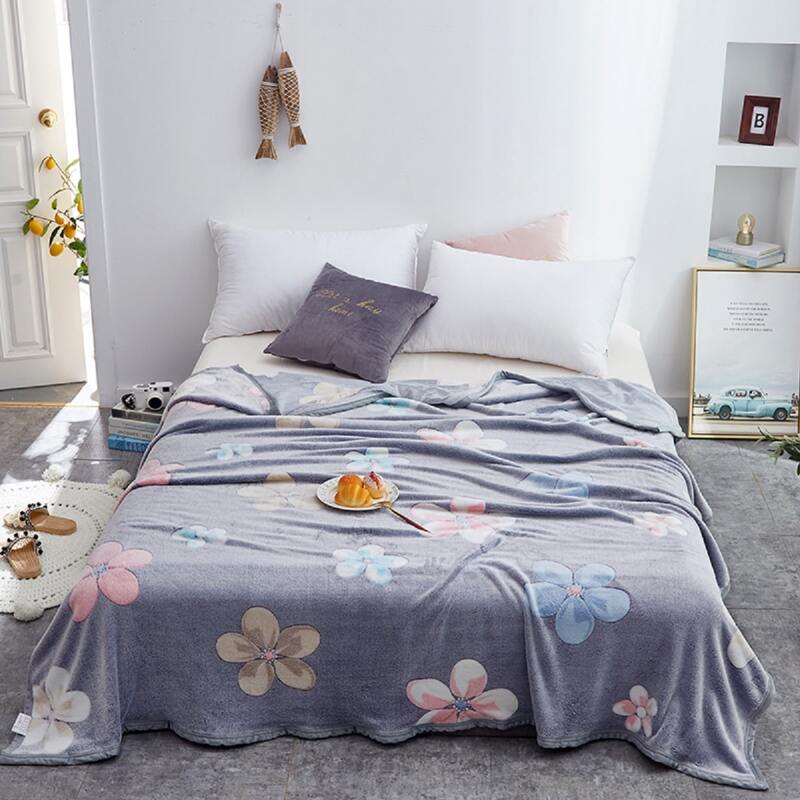 

Flower Print Blanket, Multicolor