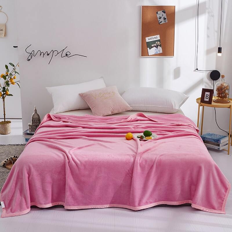 

1pc Solid Blanket, Pink