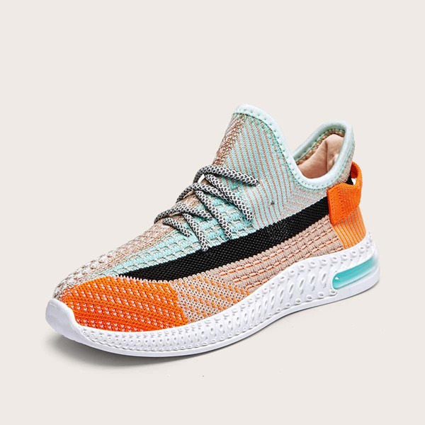 

Colorblock Lace-up Front Sneakers, Multicolor