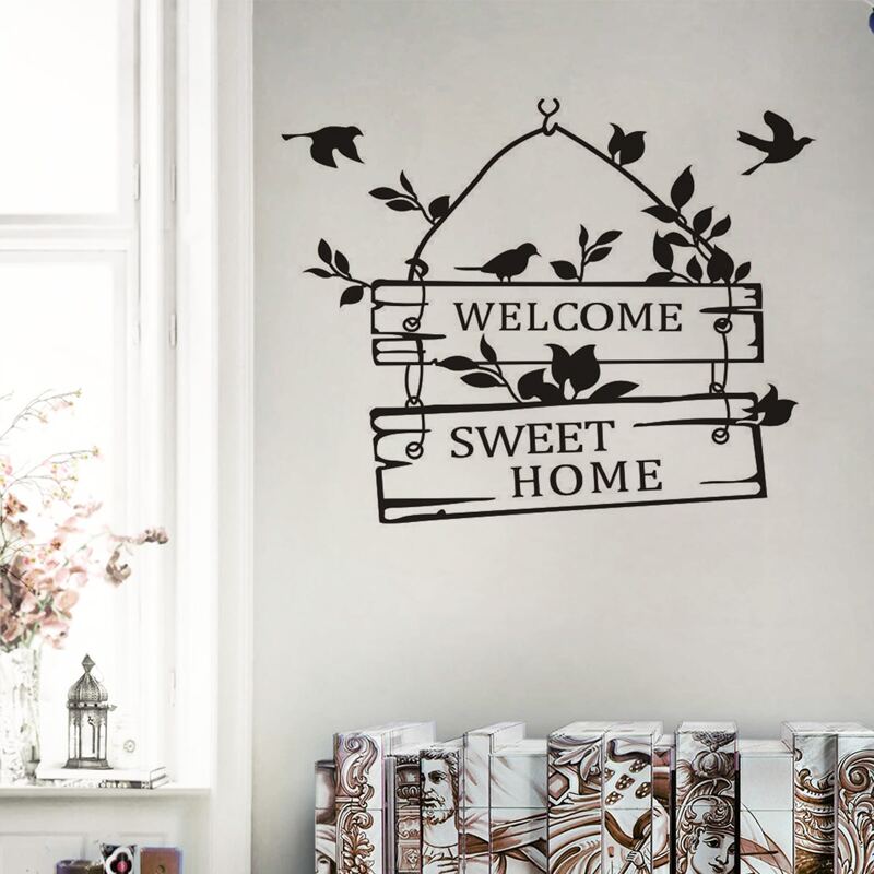 

Slogan Graphic Wall Sticker, Black