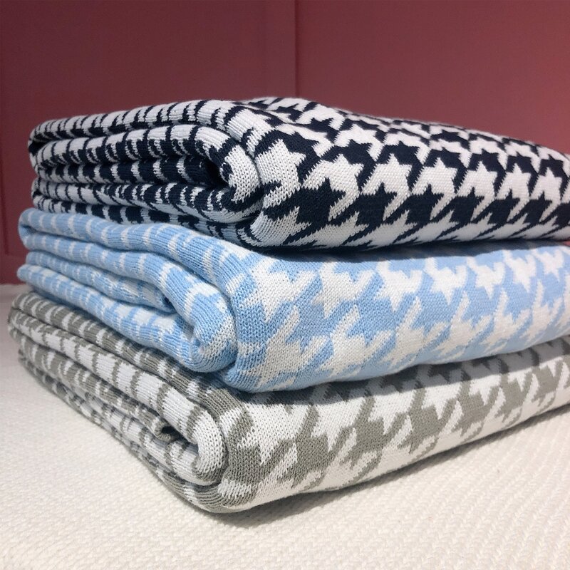 

1pc Houndstooth Blanket, Multicolor
