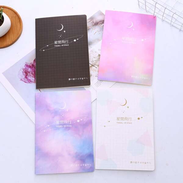 

1pc Letter Graphic Random Notebook, Multicolor