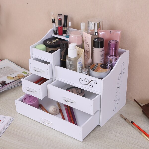 

1шт полый косметический стеллаж для хранения, Белые