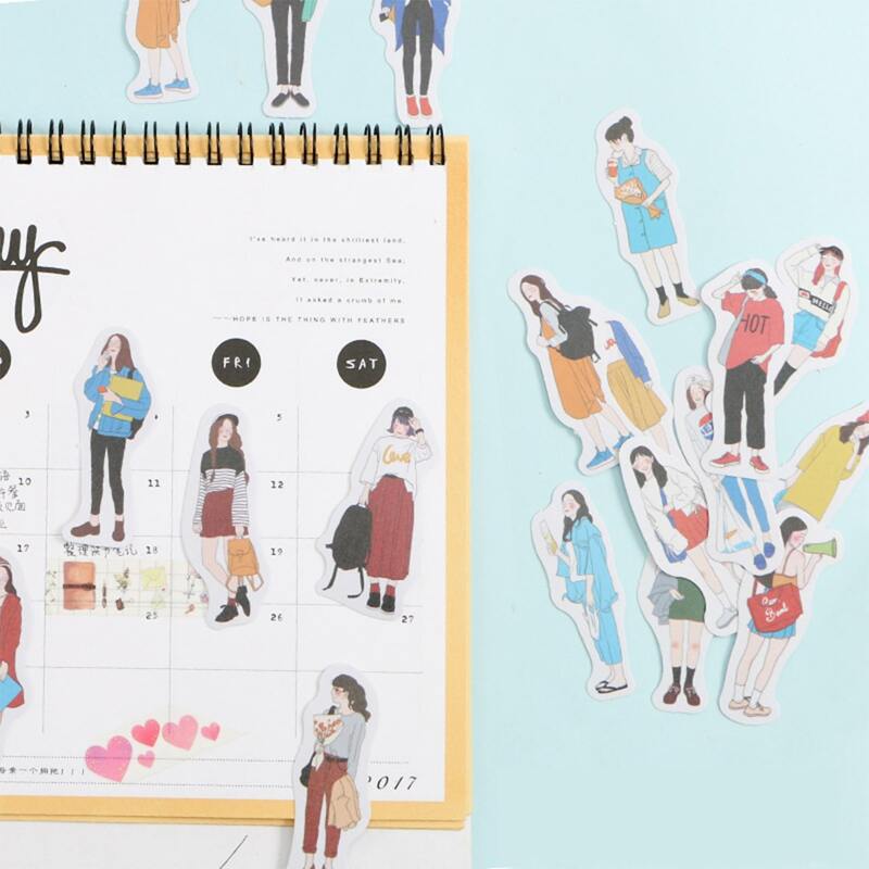 

40pcs Cartoon Figure Sticker, Multicolor