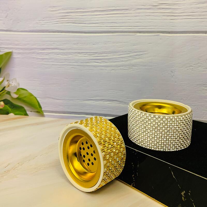 

1pc Ceramic Incense Burner, Gold