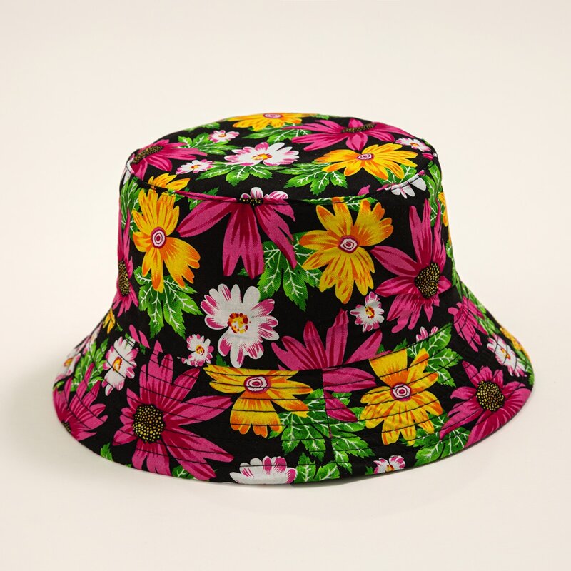 

Flower Pattern Bucket Hat, Multicolor