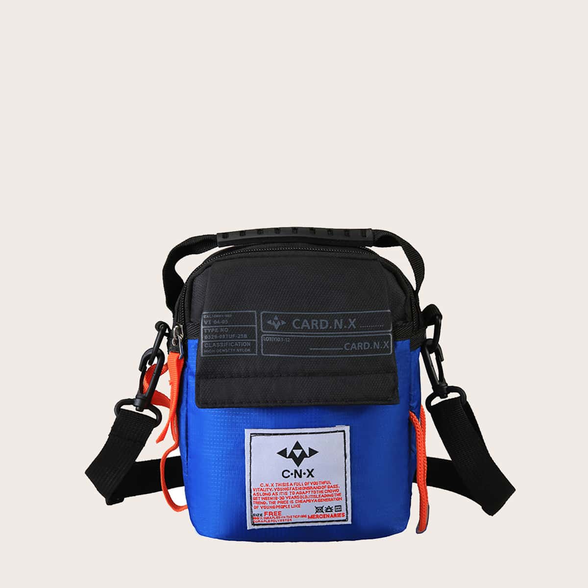 

Guys Letter Graphic Crossbody Bag, Blue