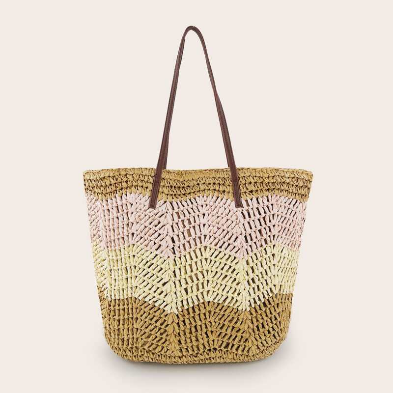 

Colorblock Tote Bag, Multicolor
