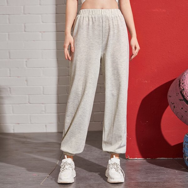 

Space Dye High Waist Sweatpants, Grey