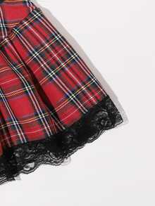 Snug Zone طقم ملابس داخلية بقطعة واحدة بنمط التارتن مع سروال - متعدد الألوان - مشاهدة 5