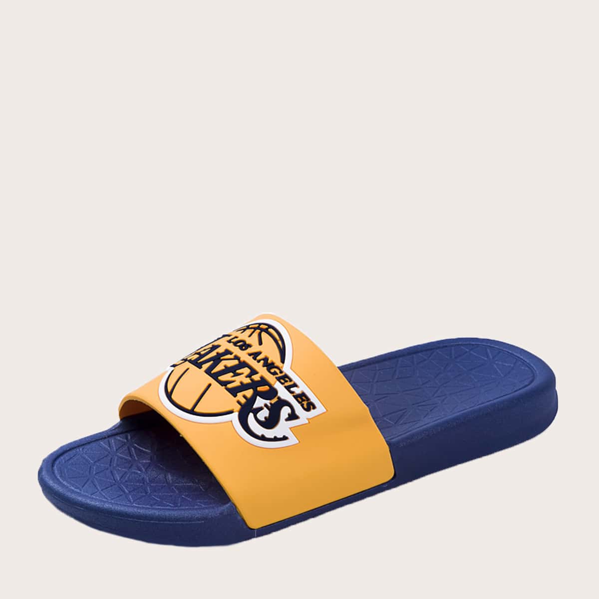 

Guys Letter Graphic Wide Fit Sliders, Yellow