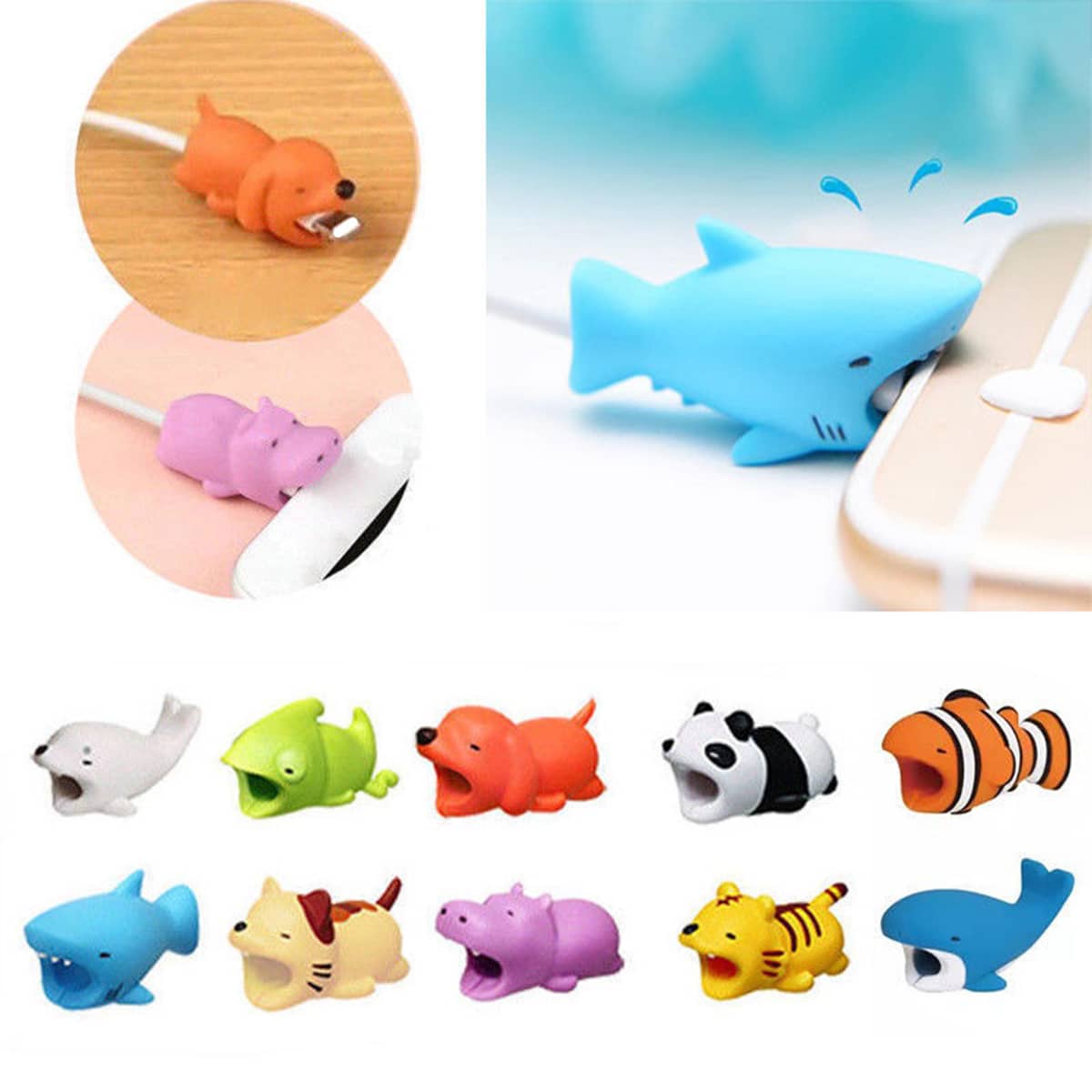

1pc Cartoon Cable Data Protector, Multicolor