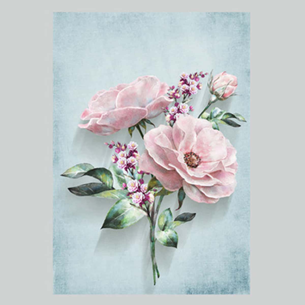

1pc Floral Wall Painting Without Frame, Multicolor