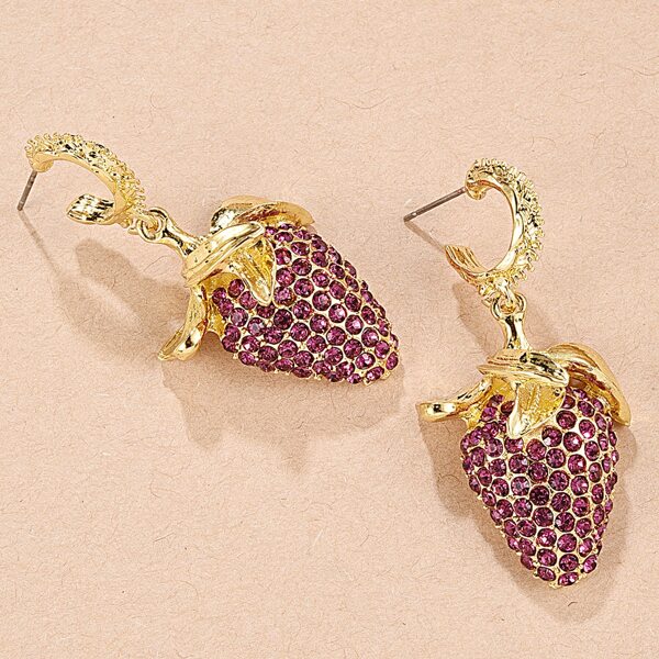 

Strawberry Charm Drop Earrings, Multicolor