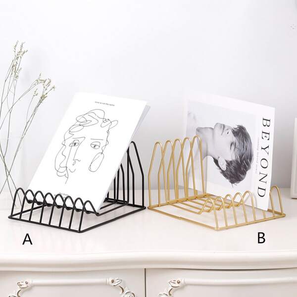 

1pc Iron Desktop Storage Rack, Multicolor