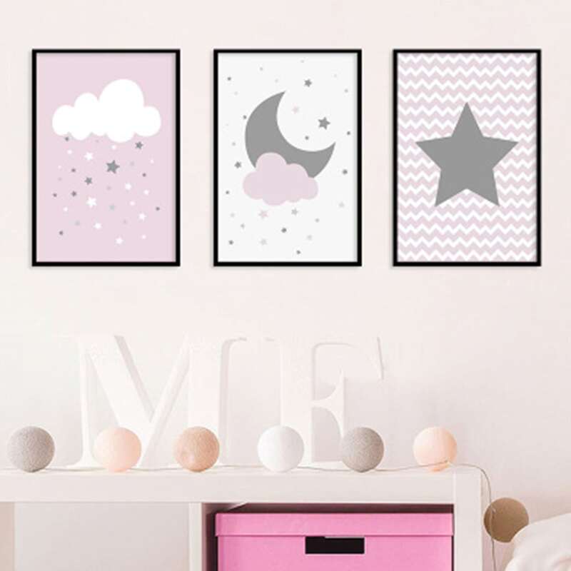 

1pc Star Wall Painting Without Frame, Multicolor