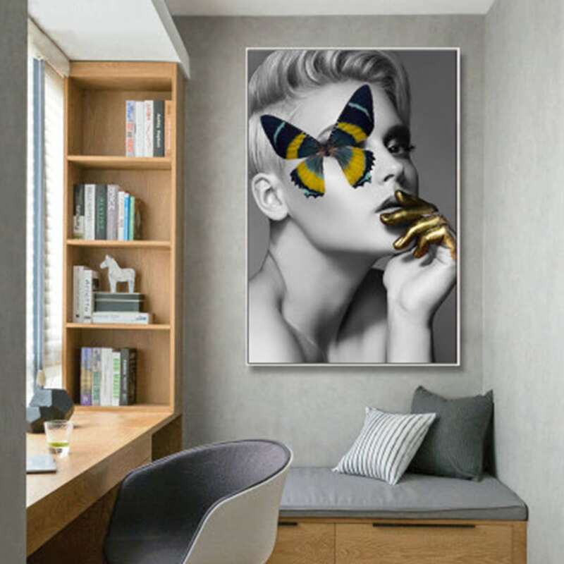 

1pc Figure Wall Painting Without Frame, Multicolor