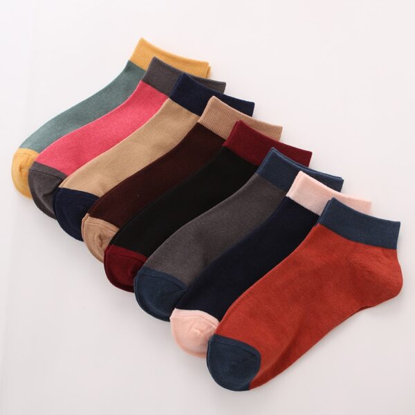 

8pairs Color Block Socks, Multicolor