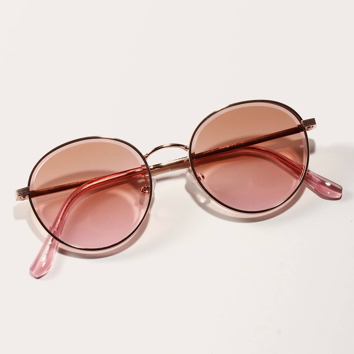 

Round Frame Sunglasses With Case, Coffee brown
