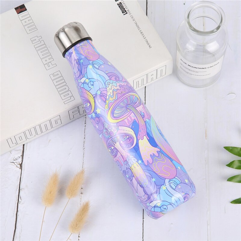 

Mushroom Print Vacuum Cup, Multicolor
