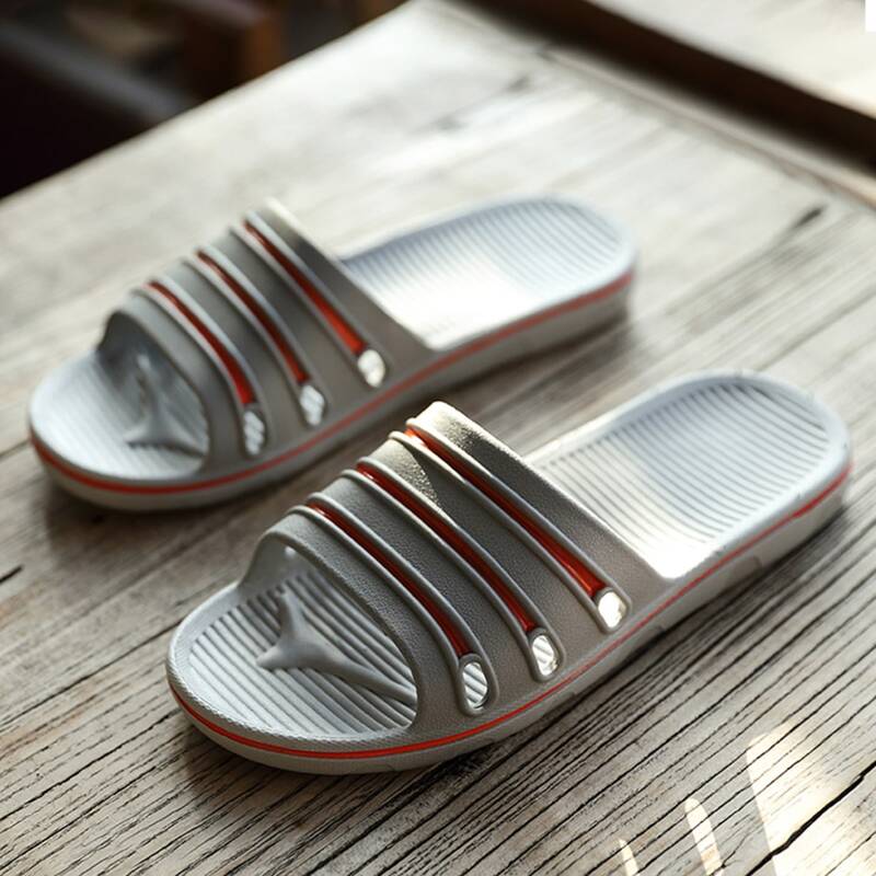

Guys Open Toe Wide Fit Sliders, Grey
