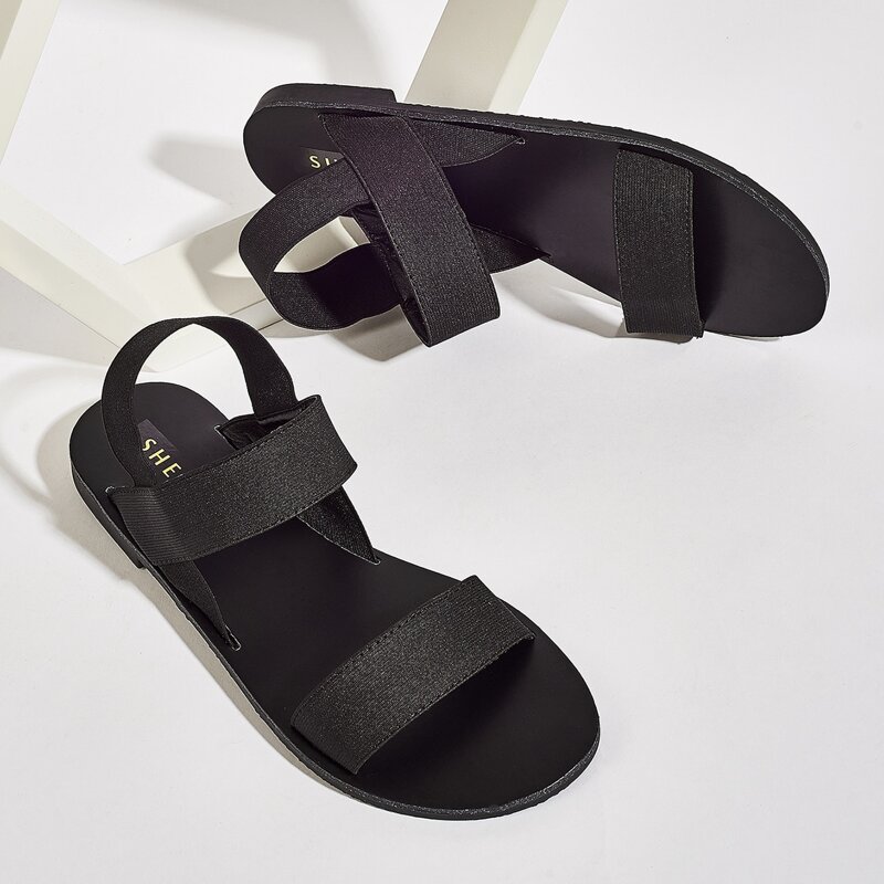 

Minimalist Open Toe Sandals, Black