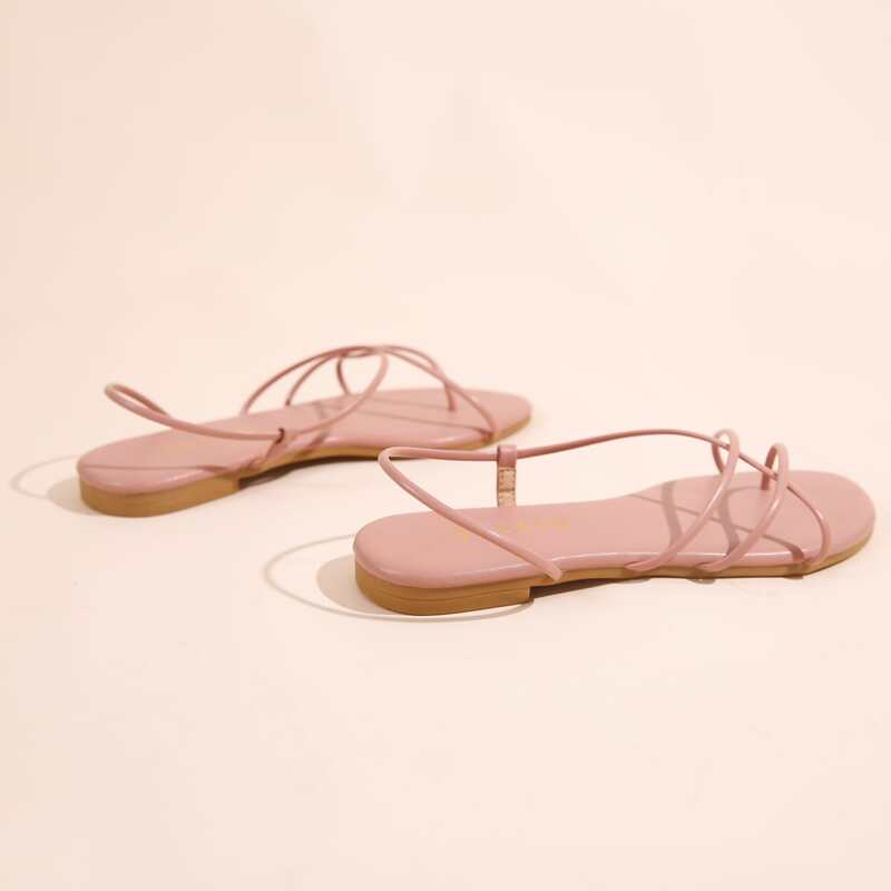 

Open Toe Strappy Sandals, Pink
