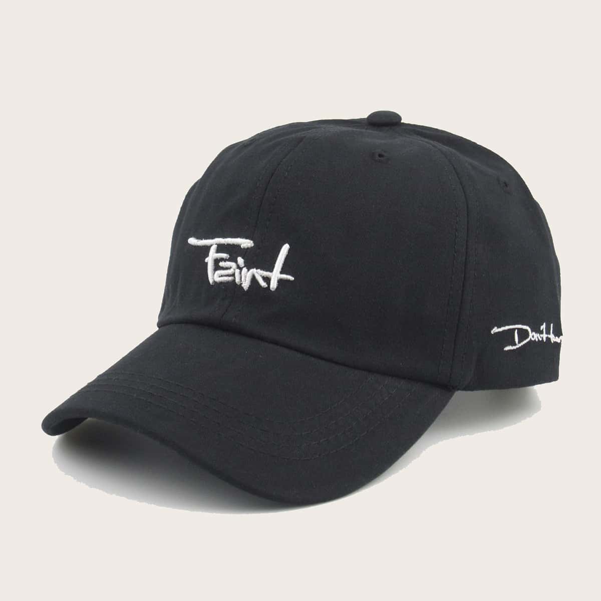 

Guys Letter Embroidery Baseball Cap, Black
